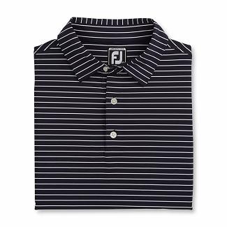 Men's Footjoy Athletic Fit Golf Polo Navy/White NZ-195103